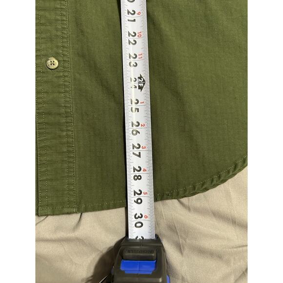 Mossy Oak Mens Size Medium Dark Hunter Green Long Sleeves Button Front - Picture 13 of 13